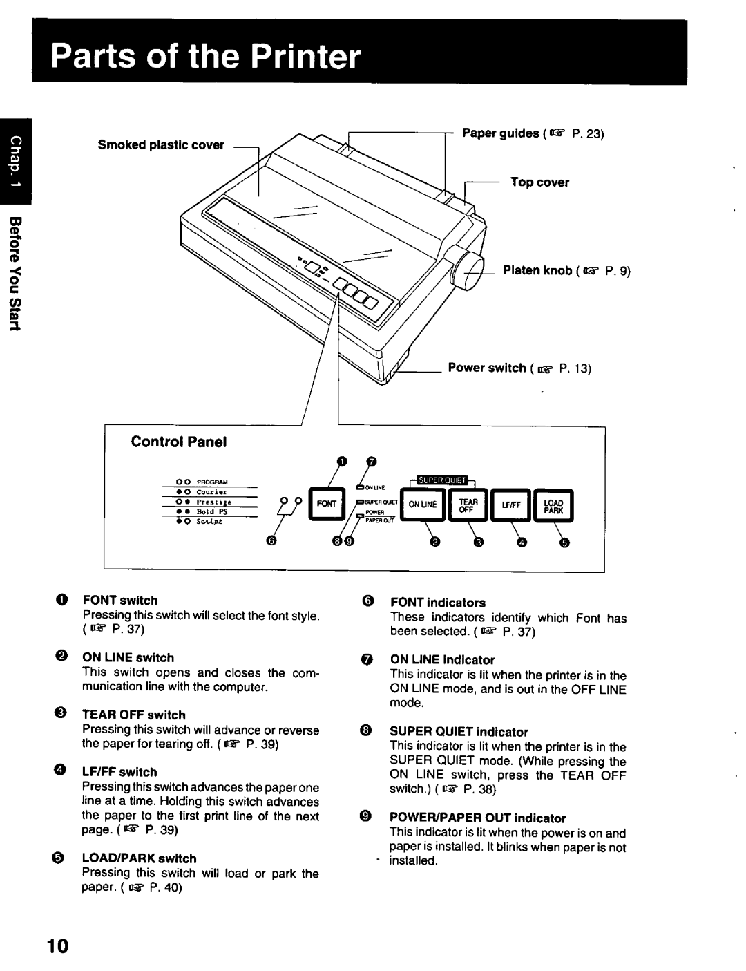 Panasonic KX-P2023 manual 