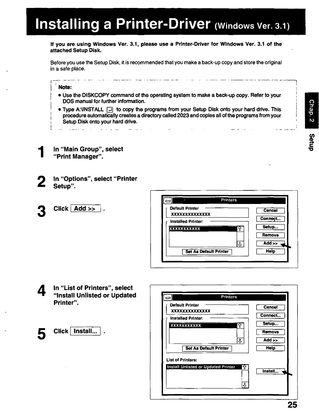 Panasonic KX-P2023 manual 