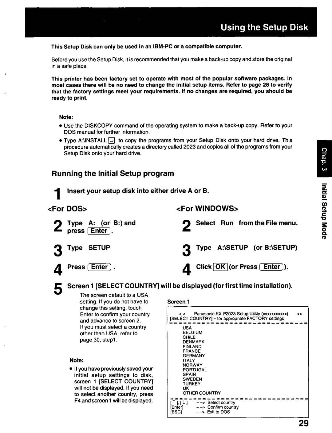 Panasonic KX-P2023 manual 