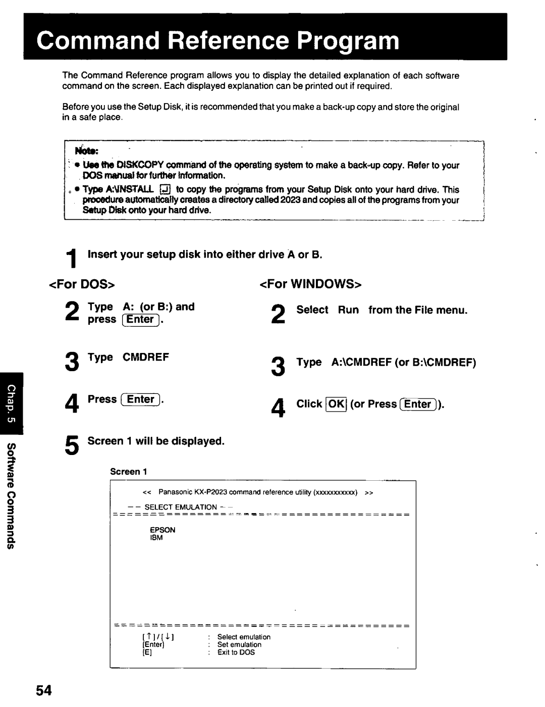 Panasonic KX-P2023 manual 