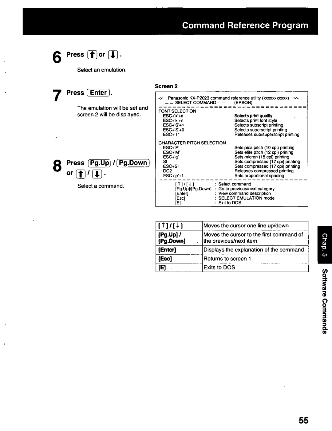 Panasonic KX-P2023 manual 