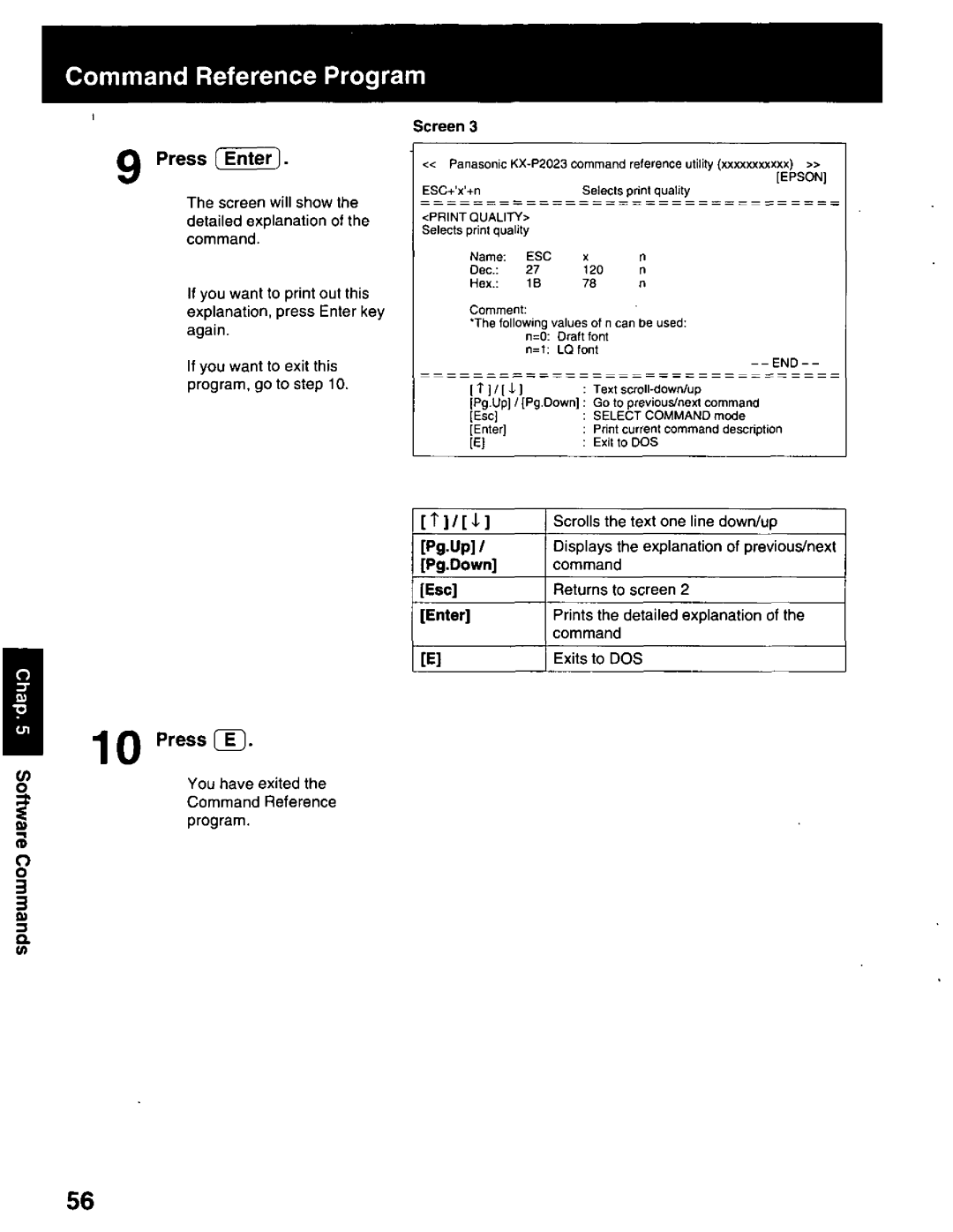 Panasonic KX-P2023 manual 