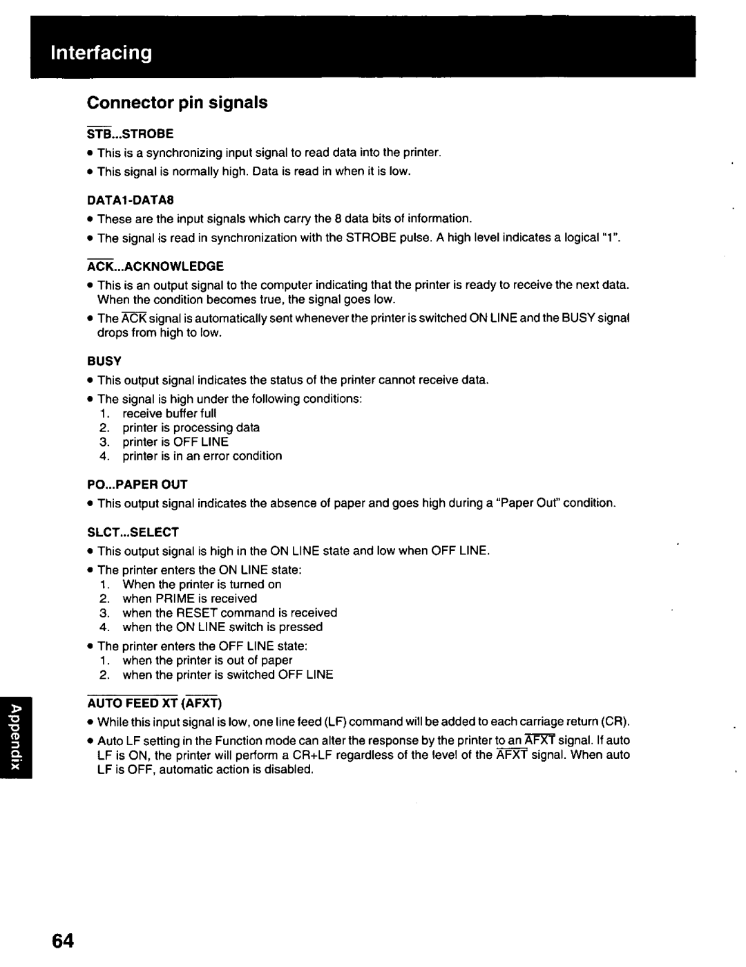 Panasonic KX-P2023 manual 