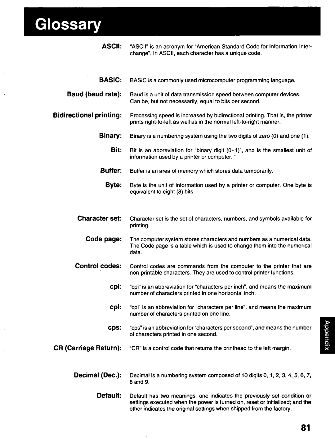 Panasonic KX-P2023 manual 