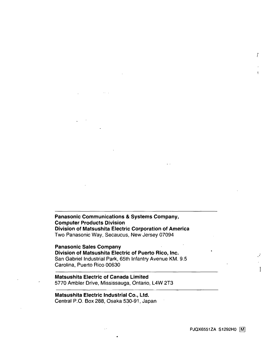 Panasonic KX-P2023 manual 