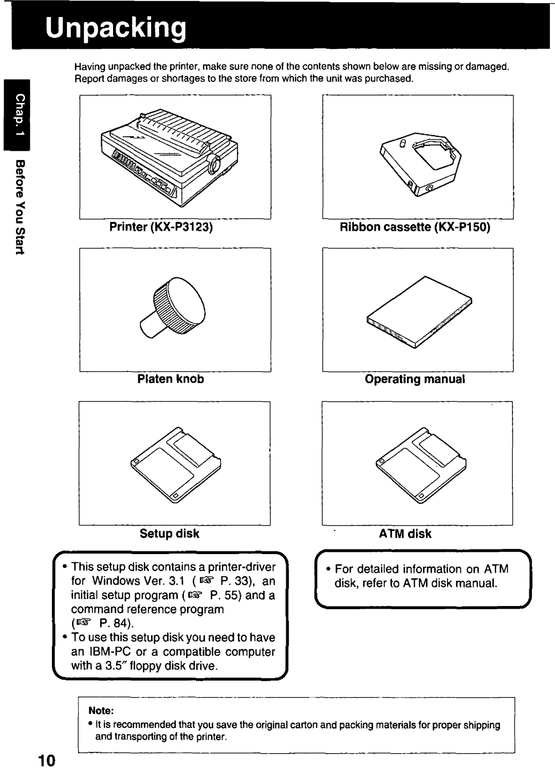 Panasonic KX-P3123 manual 