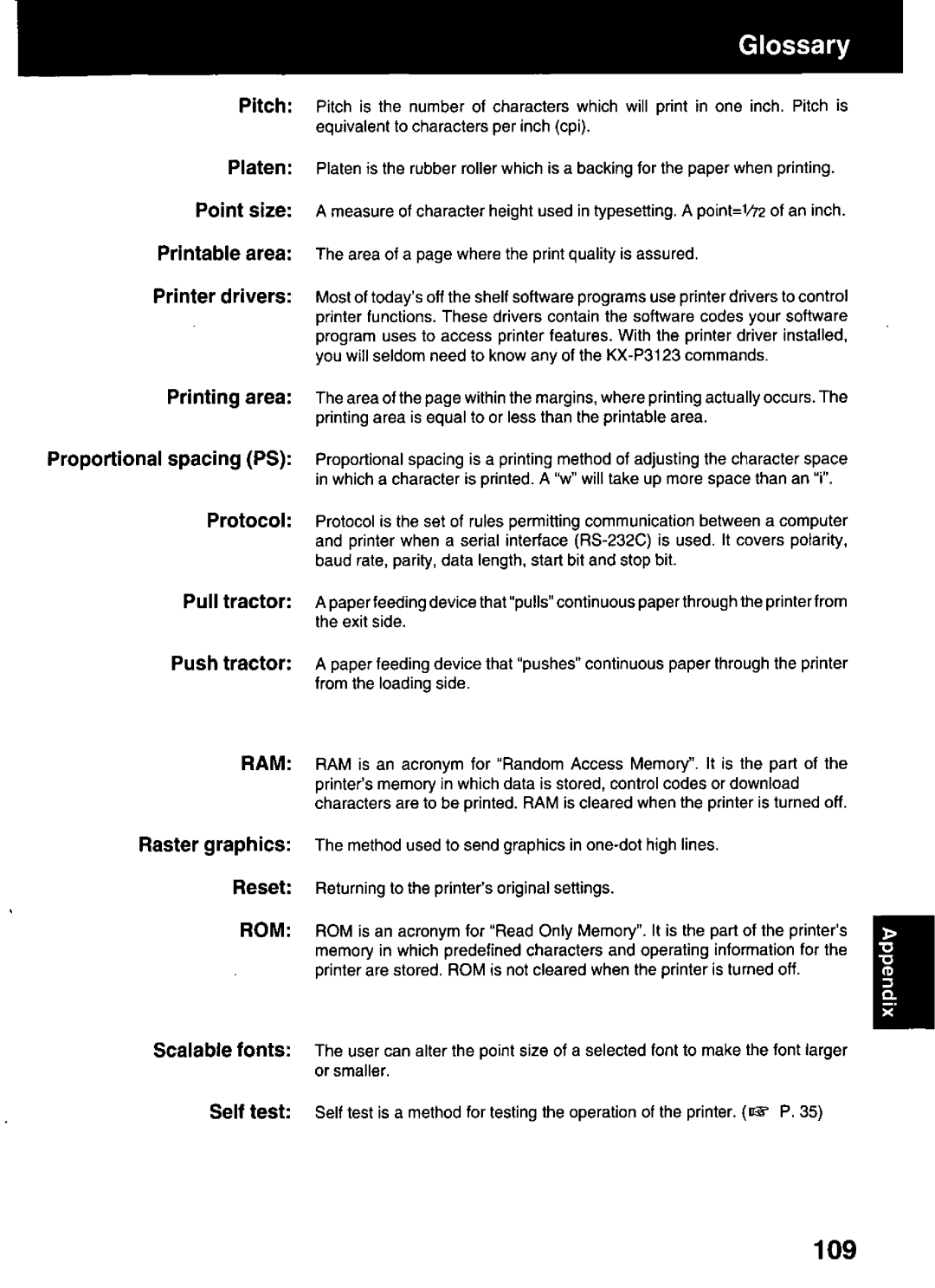 Panasonic KX-P3123 manual 