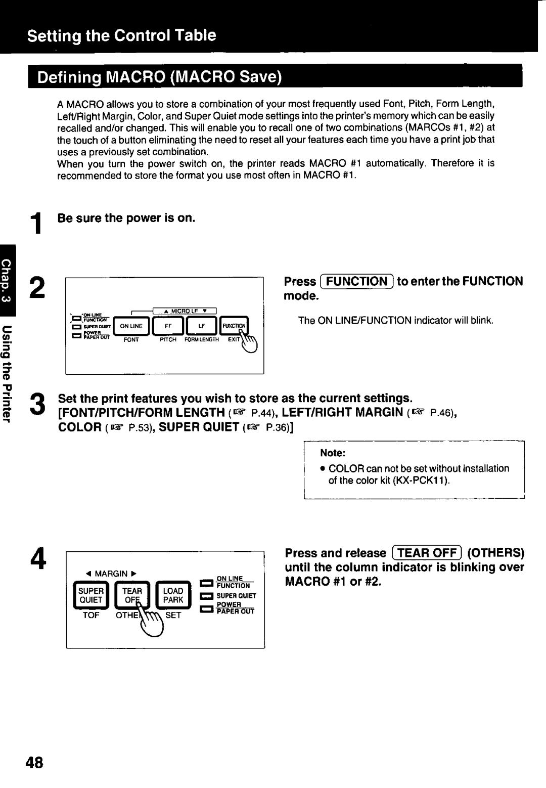 Panasonic KX-P3123 manual 