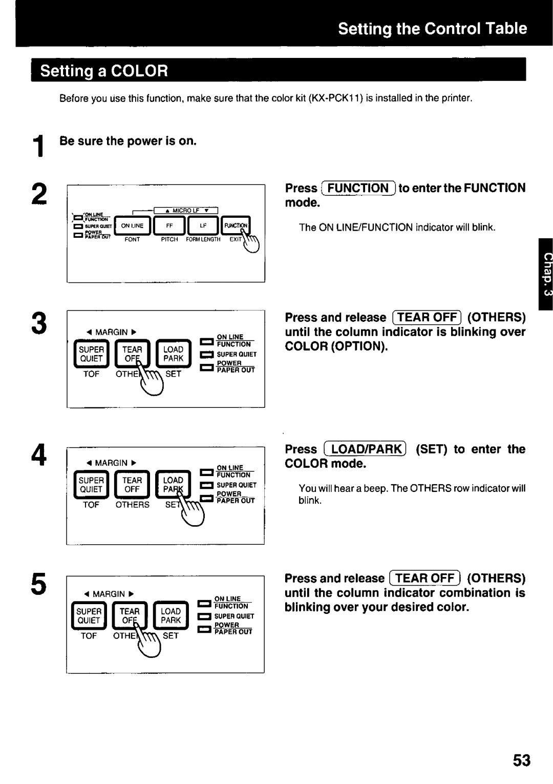 Panasonic KX-P3123 manual 