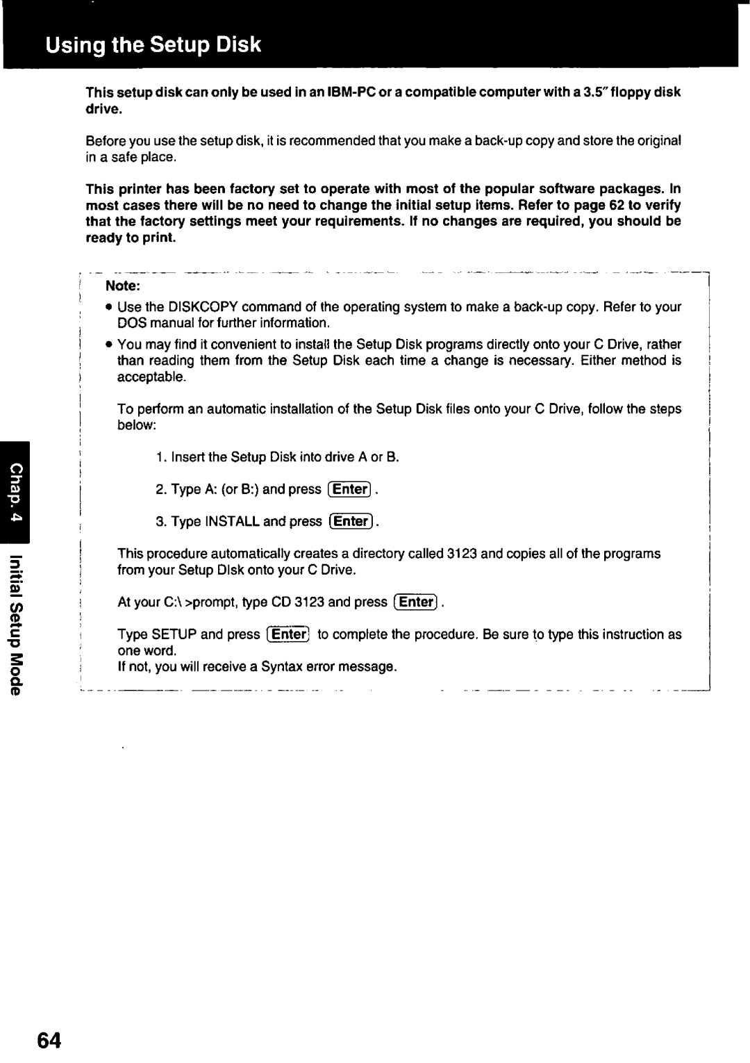 Panasonic KX-P3123 manual 