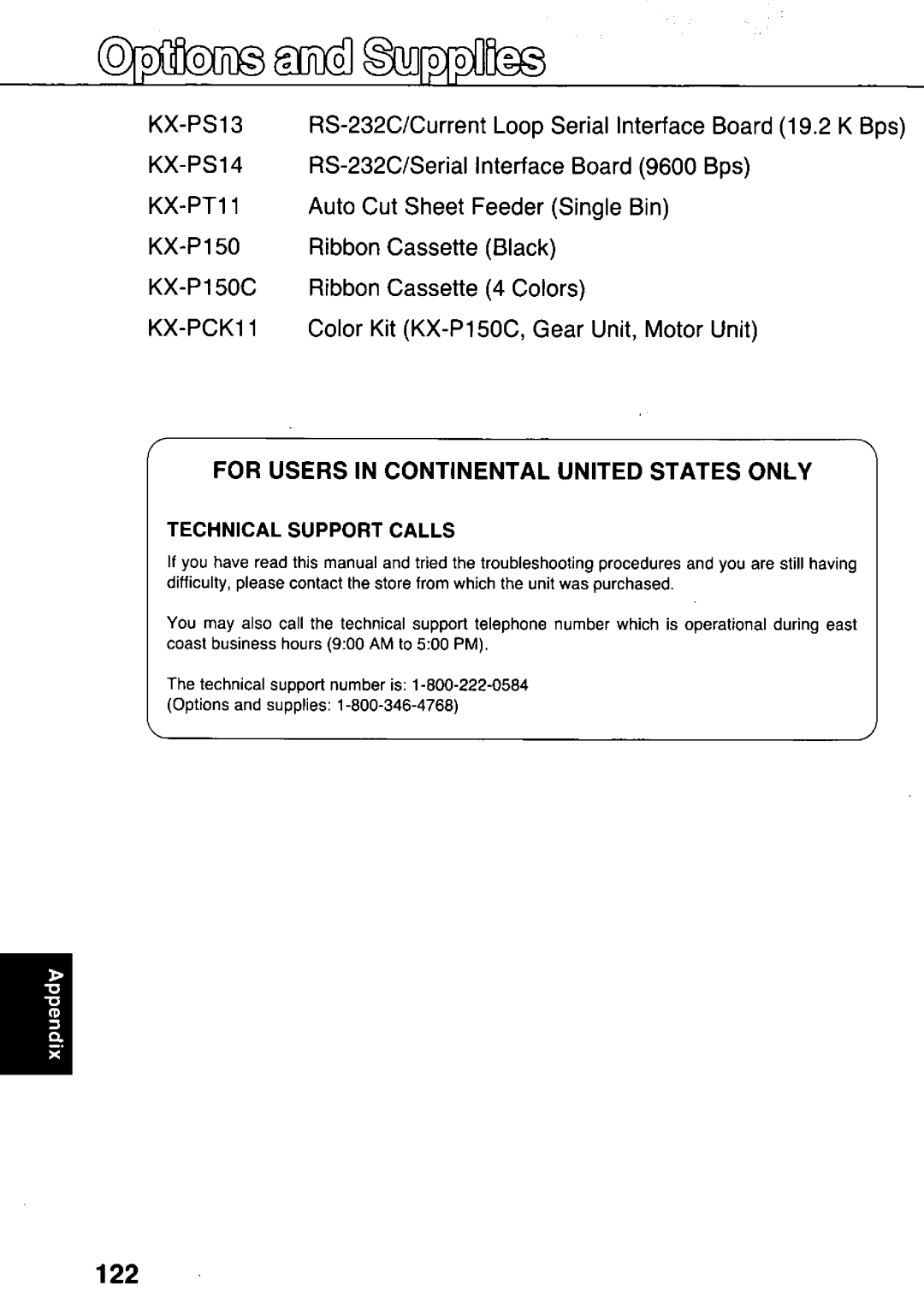 Panasonic KX-P3124 manual 