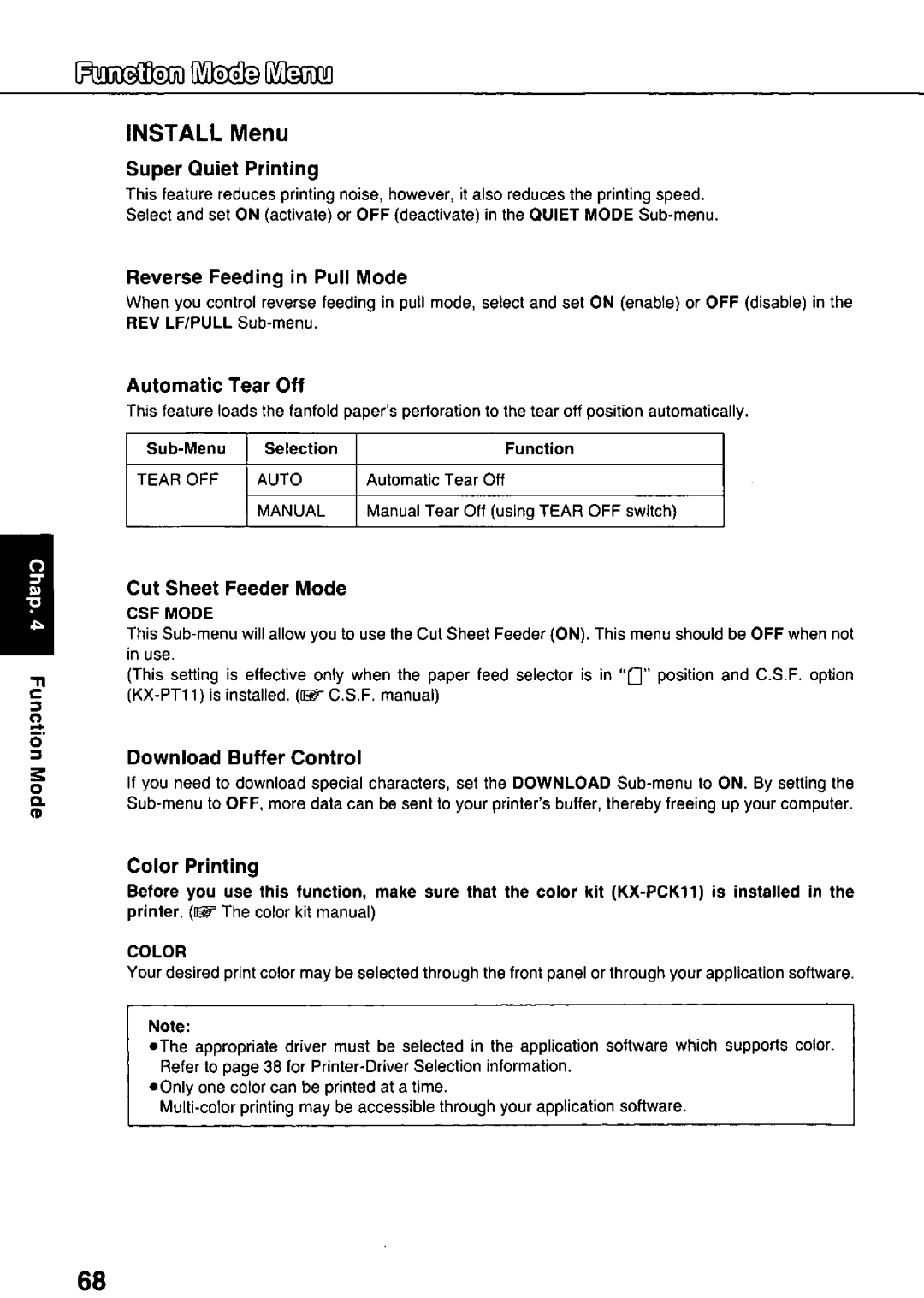 Panasonic KX-P3124 manual 