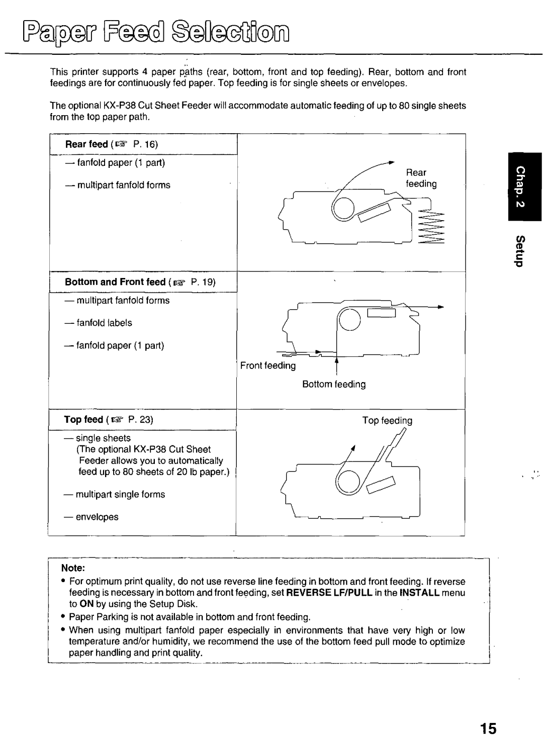 Panasonic KX-P3626 manual 