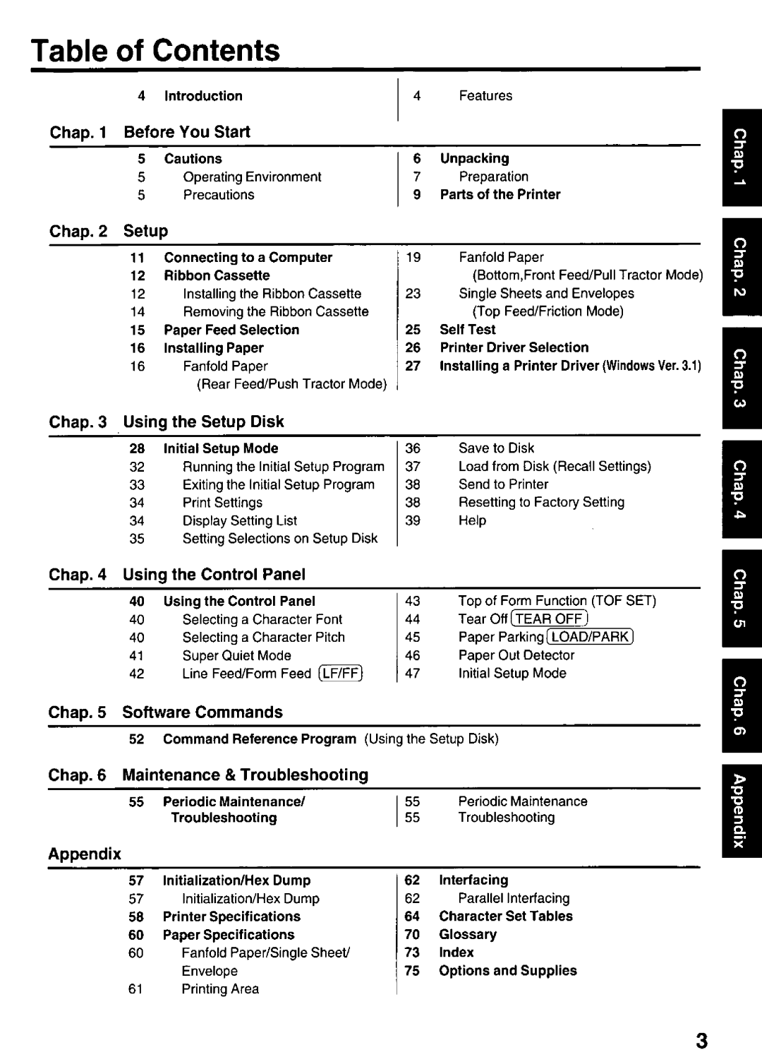 Panasonic KX-P3626 manual 