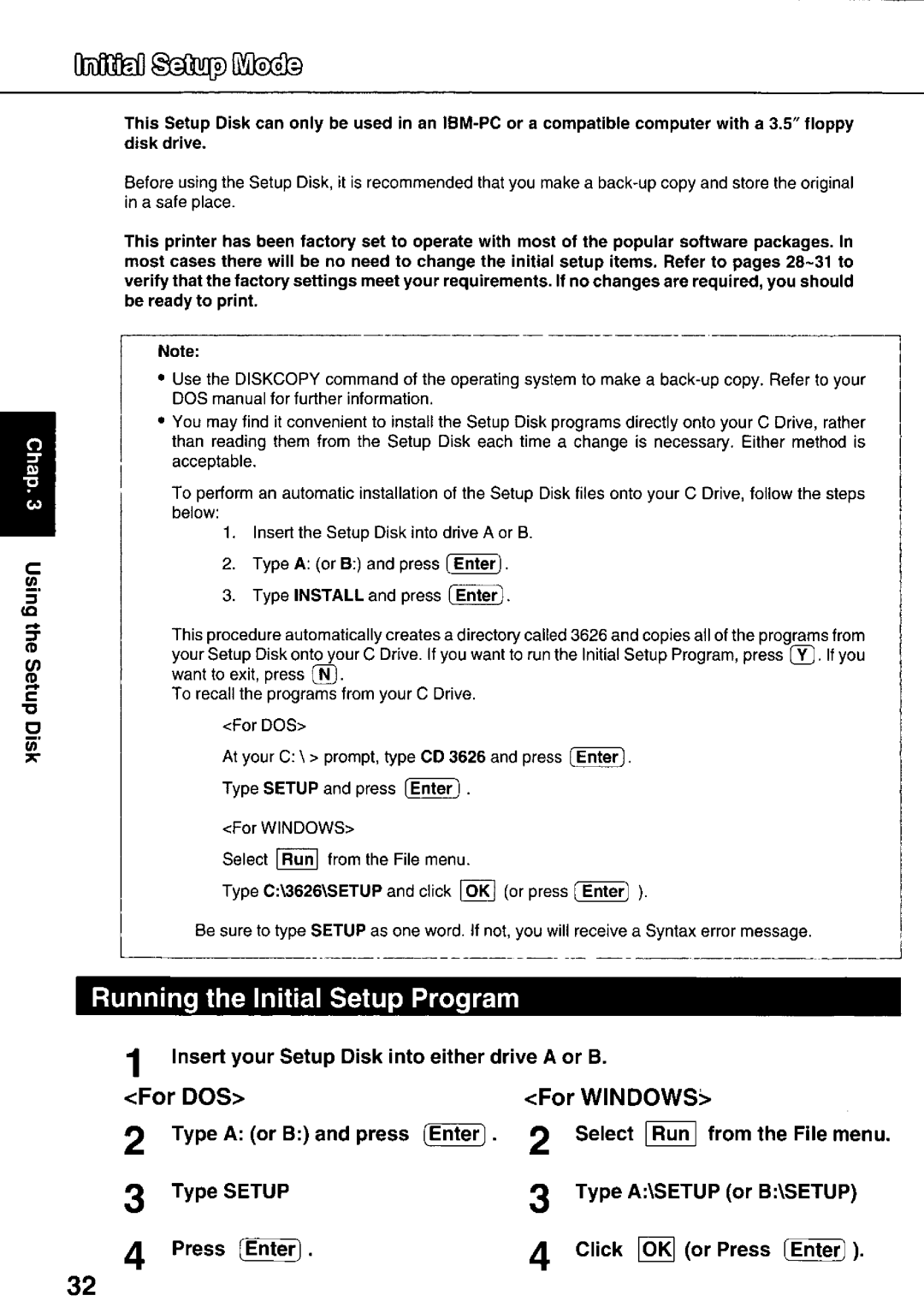 Panasonic KX-P3626 manual 