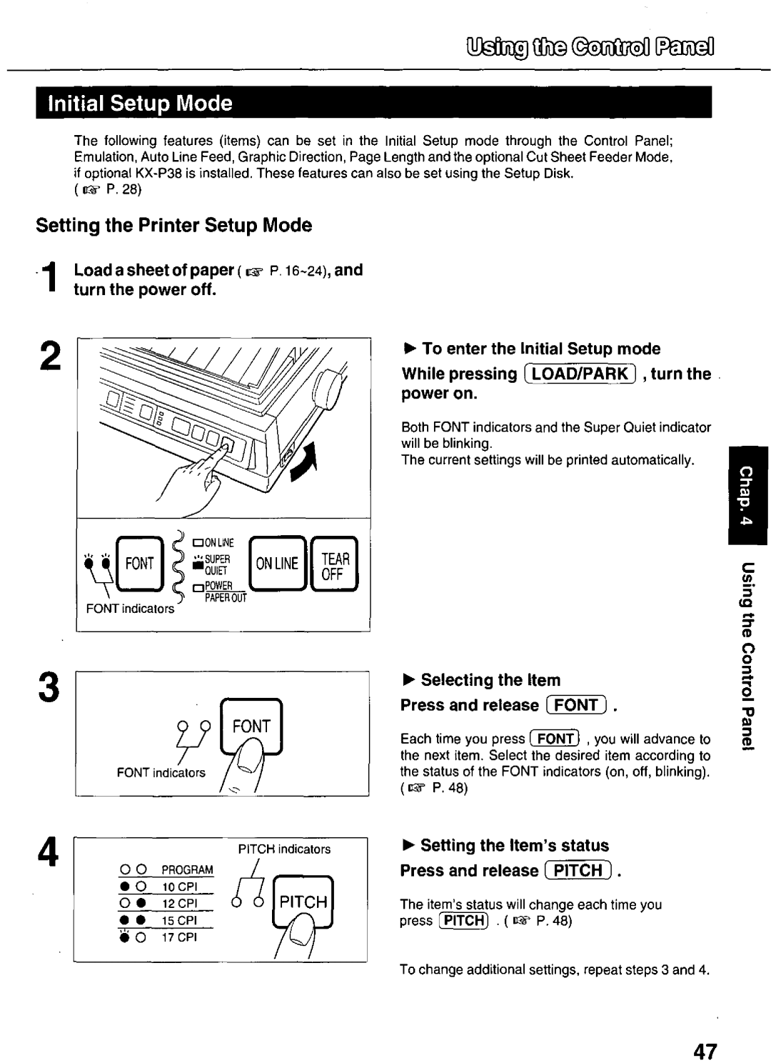 Panasonic KX-P3626 manual 