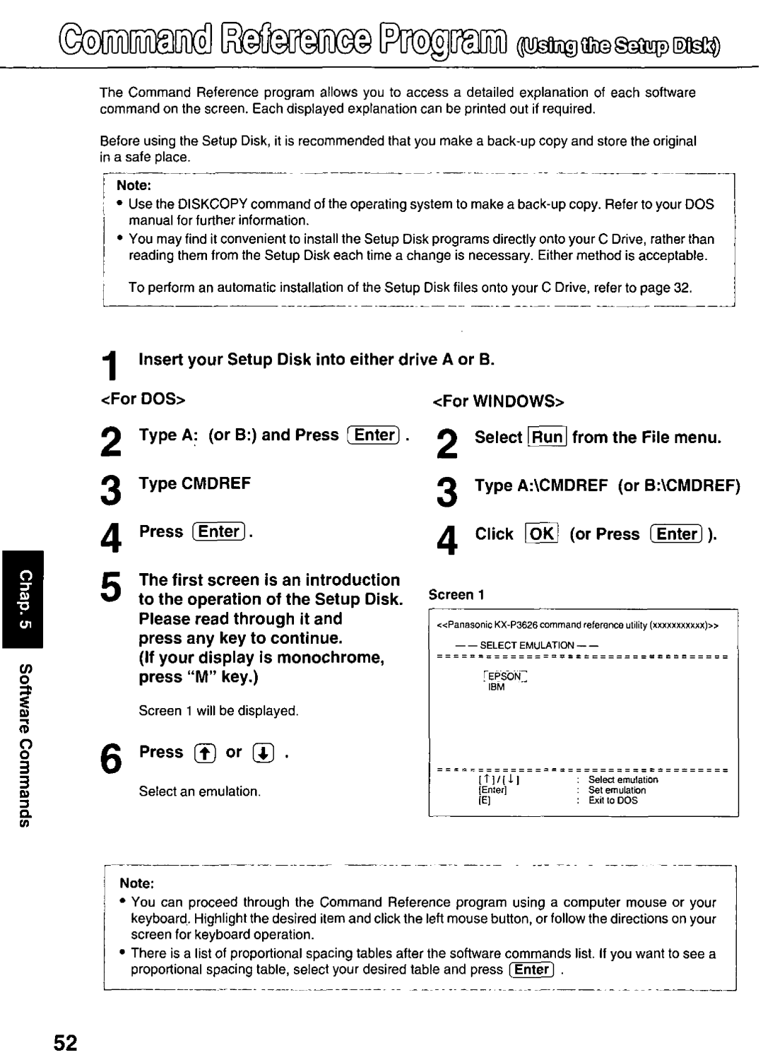 Panasonic KX-P3626 manual 