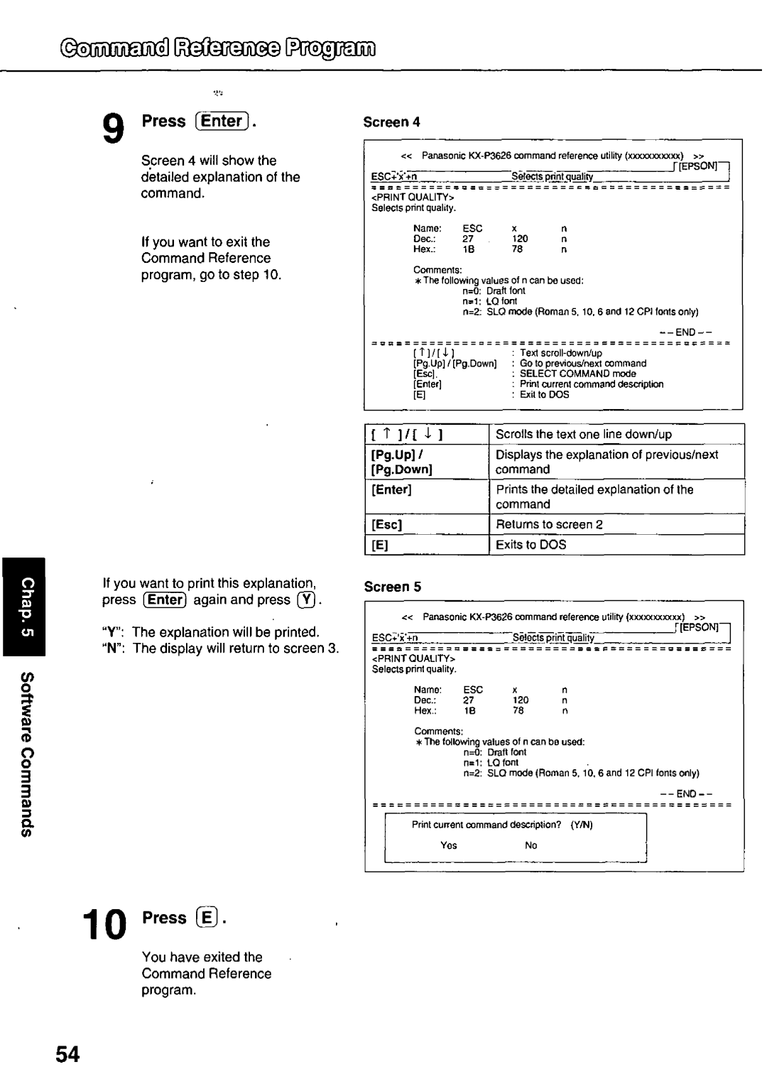 Panasonic KX-P3626 manual 