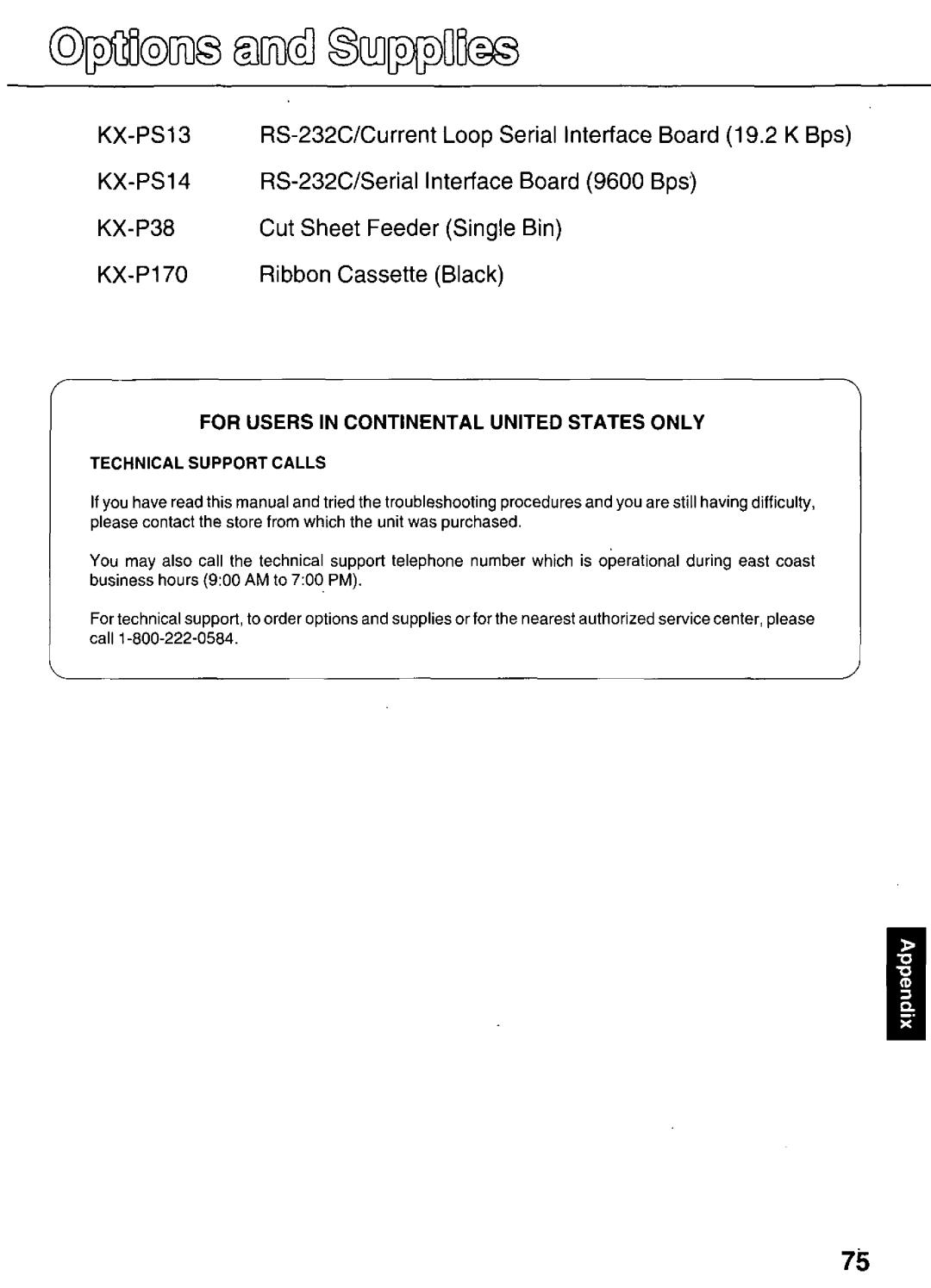 Panasonic KX-P3626 manual 