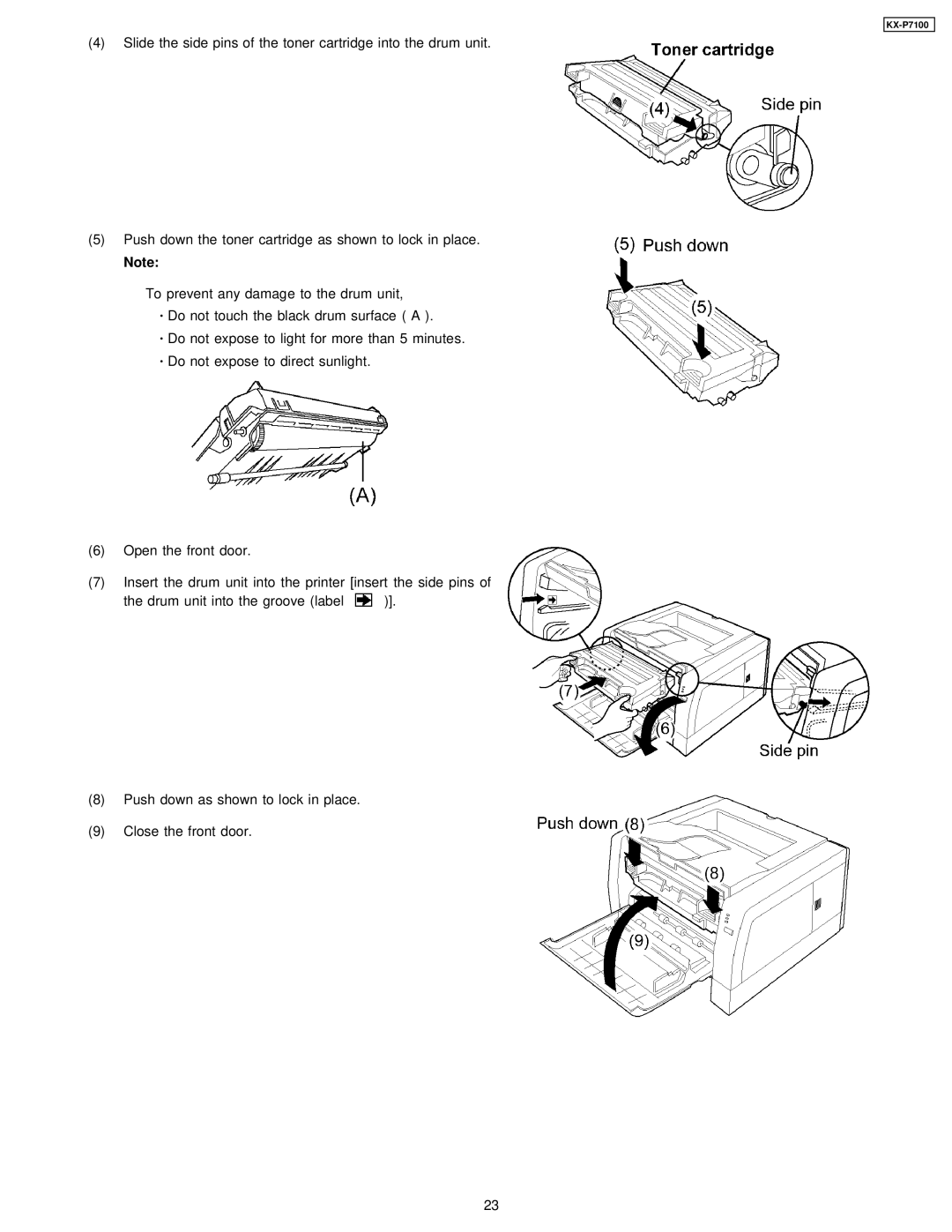 Panasonic KX-P7100 manual 