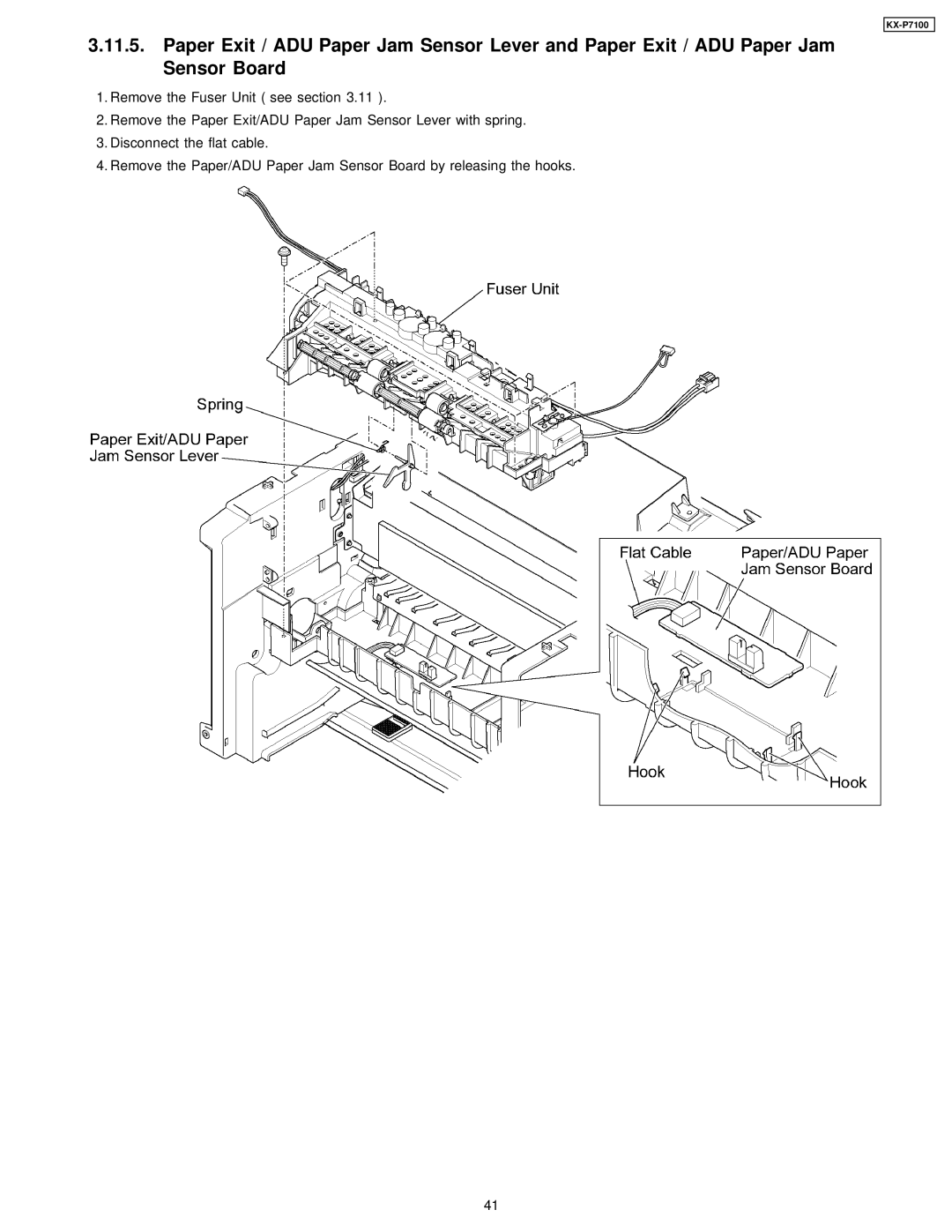 Panasonic KX-P7100 manual 