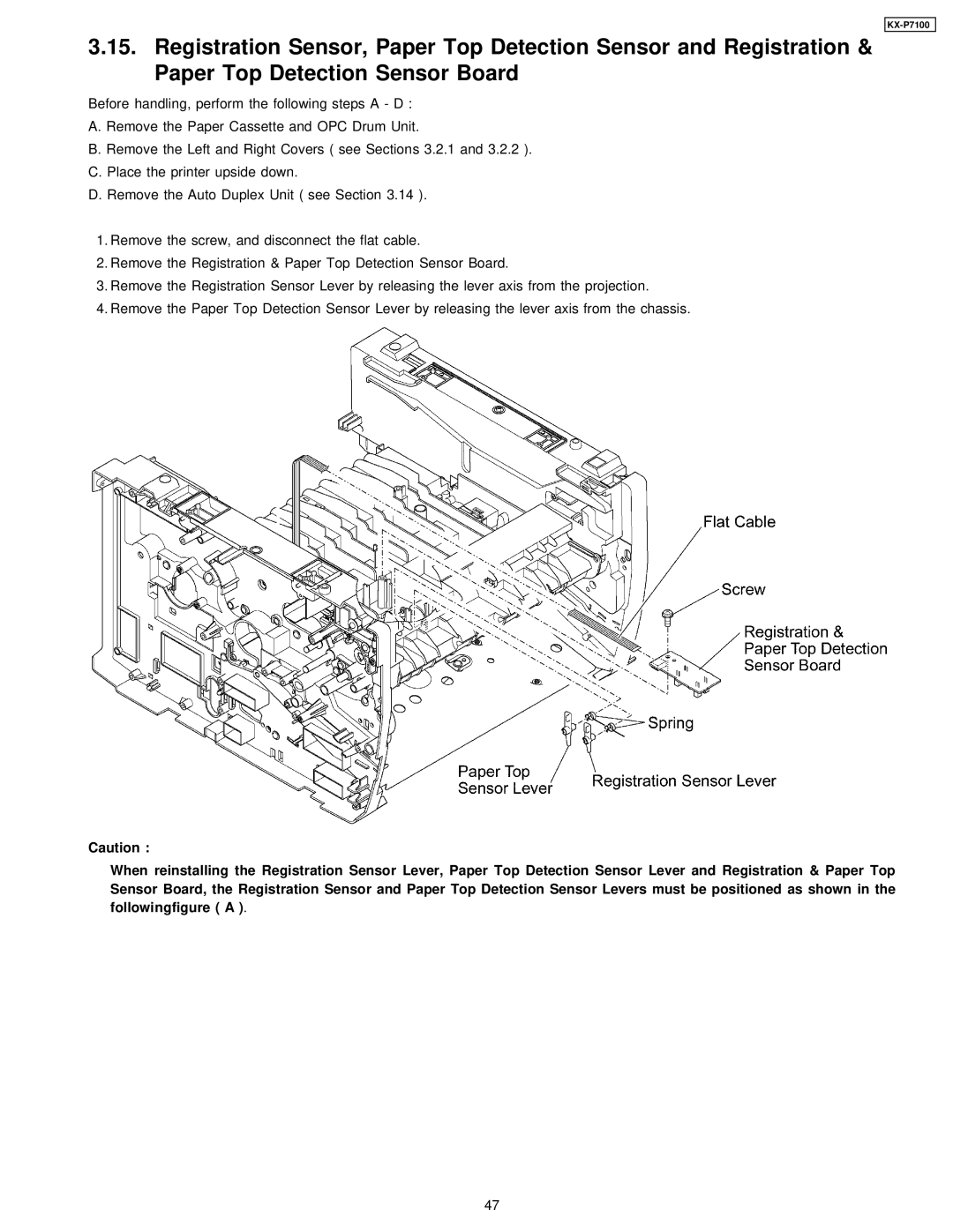 Panasonic KX-P7100 manual 