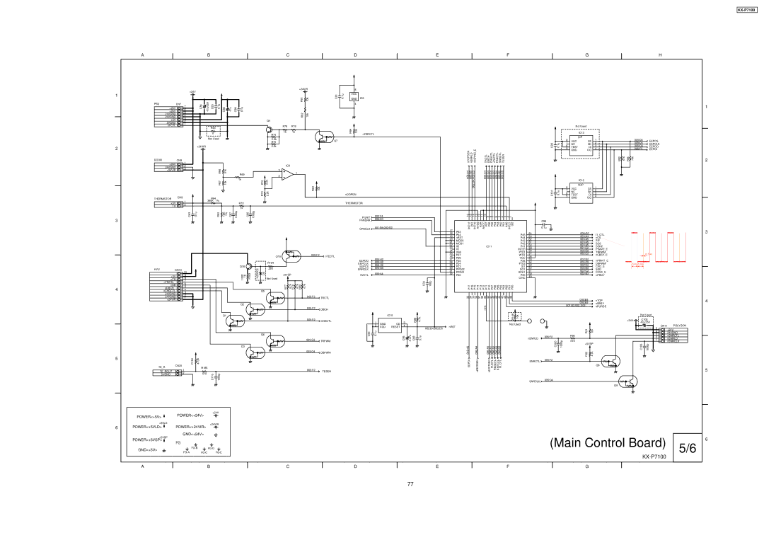 Panasonic KX-P7100 manual POWER+5V 