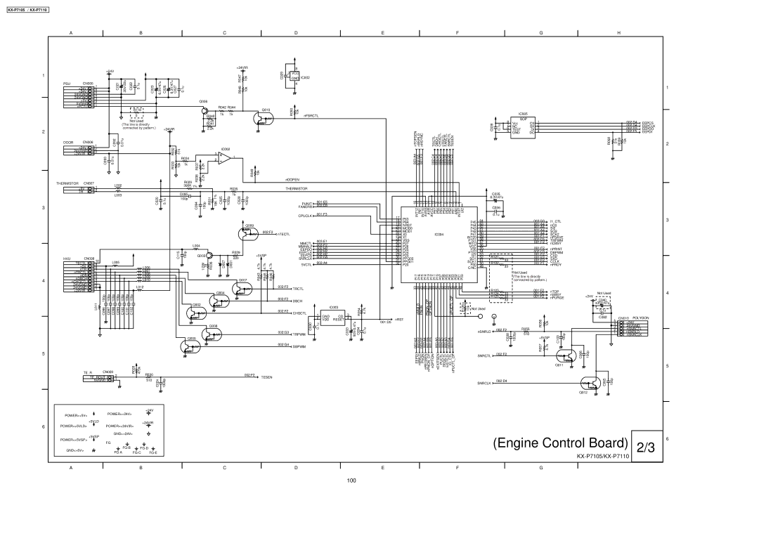 Panasonic KX-P7110, KX-P7105 manual Engine Control Board 2/3 