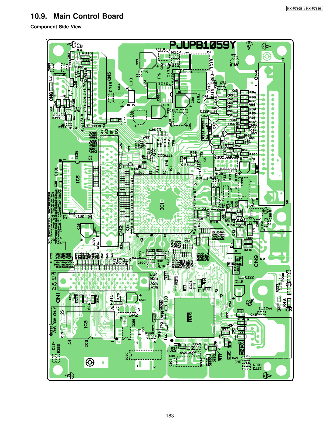 Panasonic KX-P7105, KX-P7110 manual Component Side View 