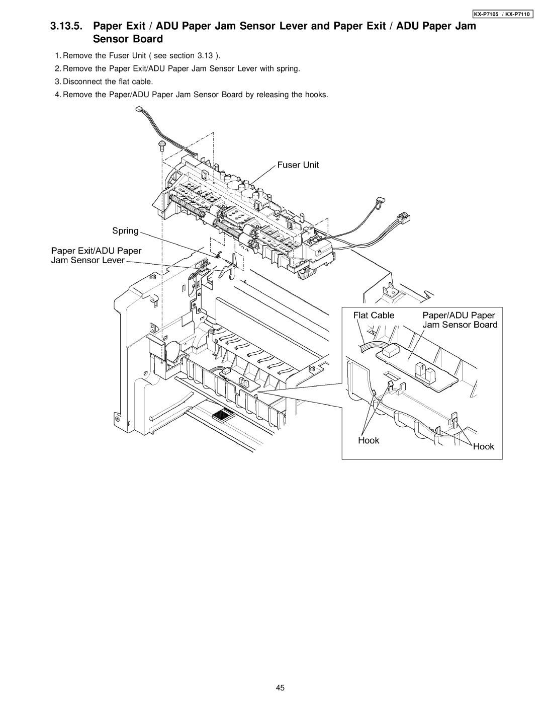 Panasonic manual KX-P7105 / KX-P7110 