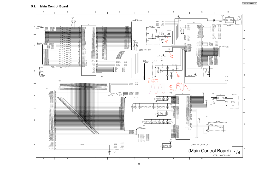 Panasonic KX-P7105, KX-P7110 manual Main Control Board 