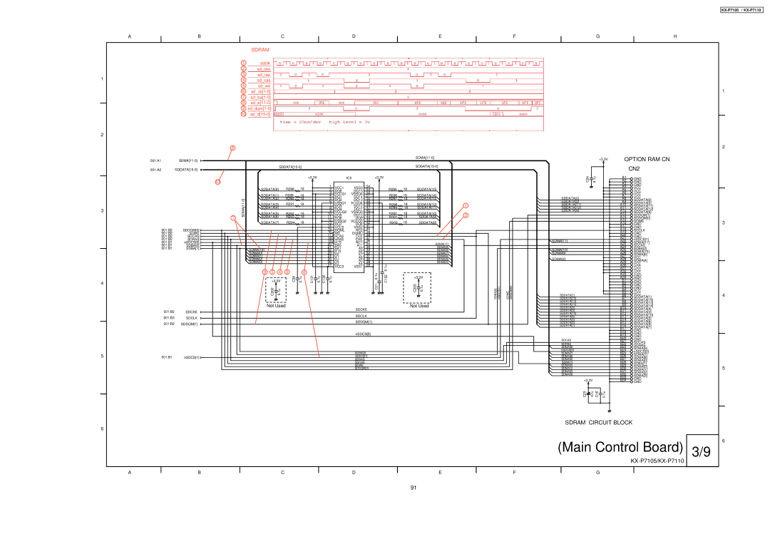 Panasonic KX-P7105, KX-P7110 manual Option RAM CN 