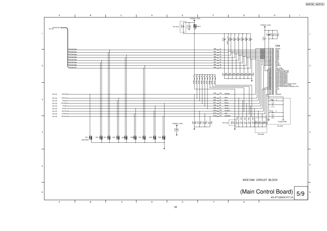 Panasonic KX-P7105, KX-P7110 manual IEEE1284 Circuit Block 