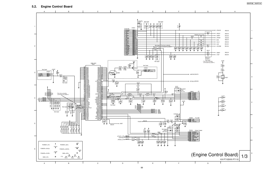 Panasonic KX-P7105, KX-P7110 manual Engine Control Board 