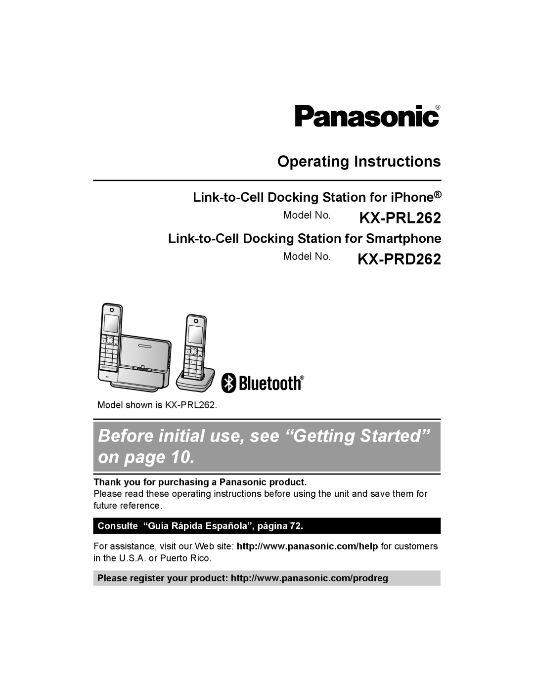 Panasonic KX-PRD262, KX-PRL262 operating instructions Link-to-Cell Docking Station for iPhone 