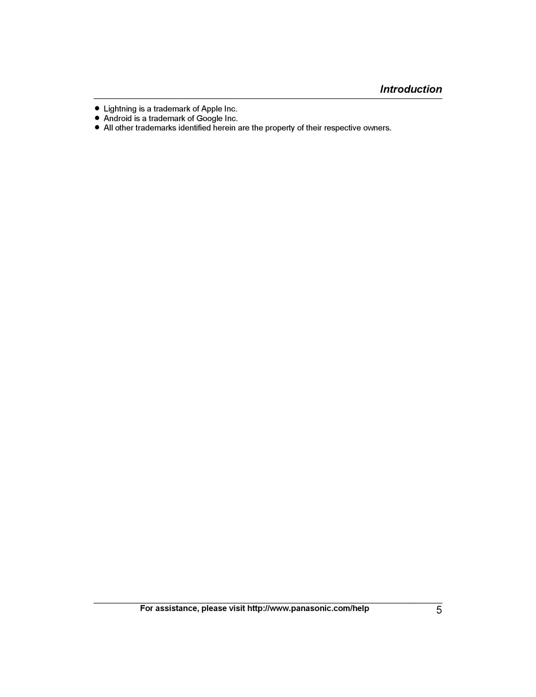 Panasonic KX-PRD262, KX-PRL262 operating instructions Introduction 