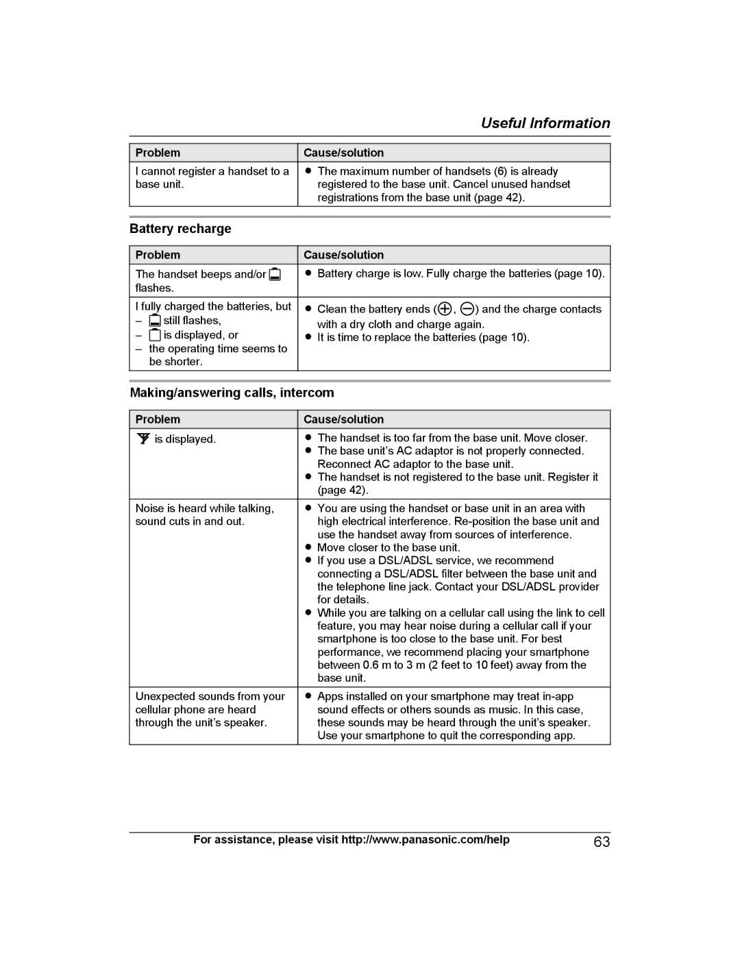 Panasonic KX-PRD262, KX-PRL262 operating instructions Battery recharge, Making/answering calls, intercom 