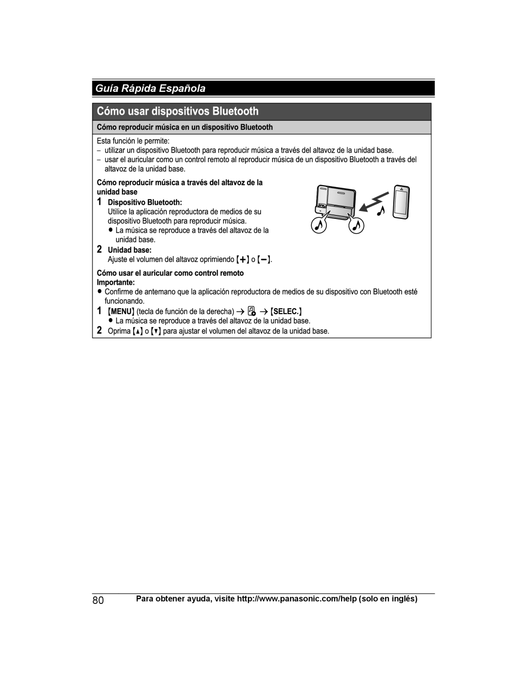 Panasonic KX-PRL262, KX-PRD262 operating instructions Guía Rápida Española 