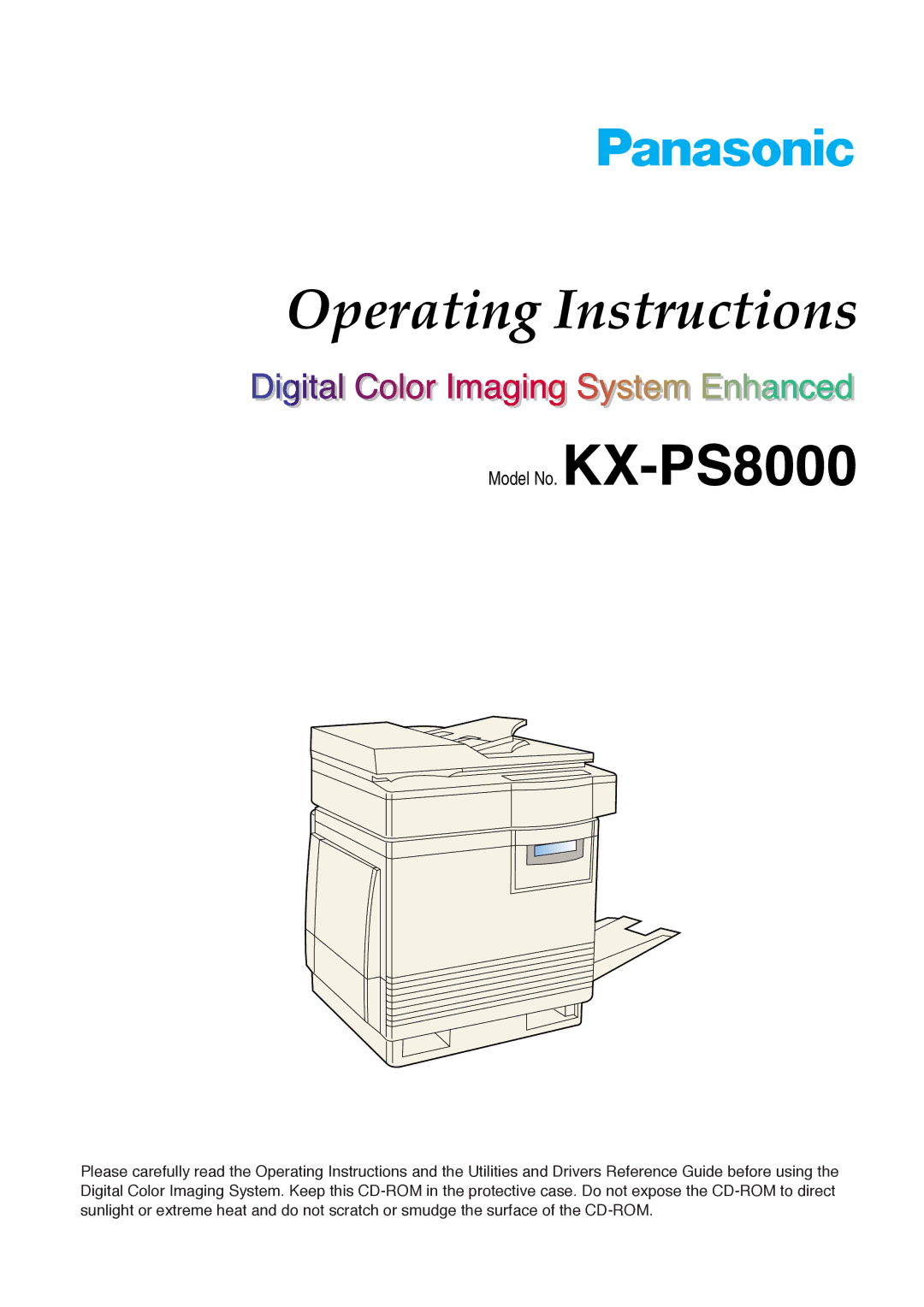 Panasonic manual Operating Instructions, Model No. KX-PS8000 