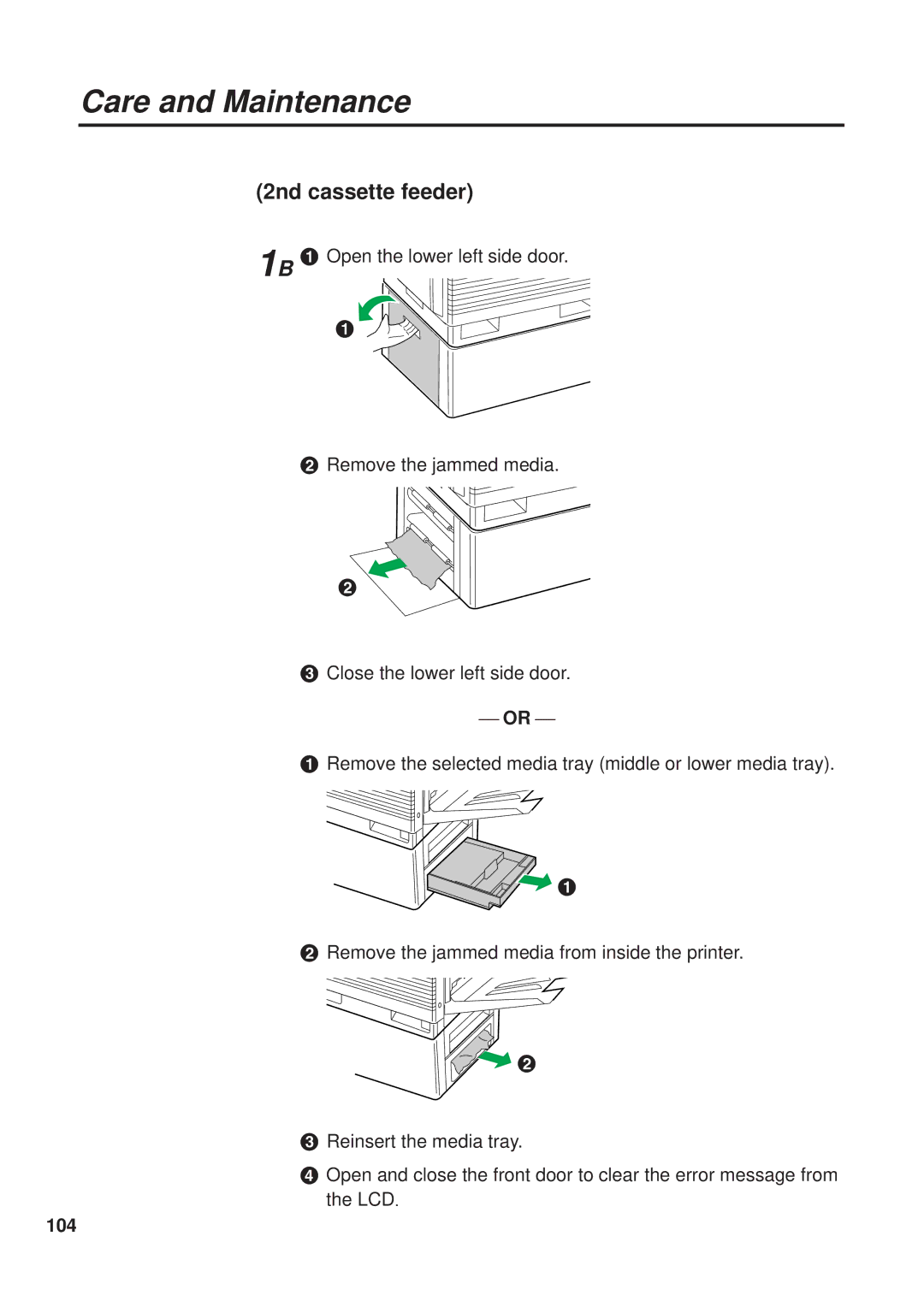 Panasonic KX-PS8000 manual 2nd cassette feeder, 104 