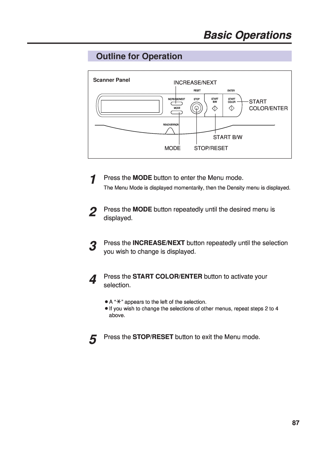 Panasonic KX-PS8000 manual Outline for Operation, Basic Operations 