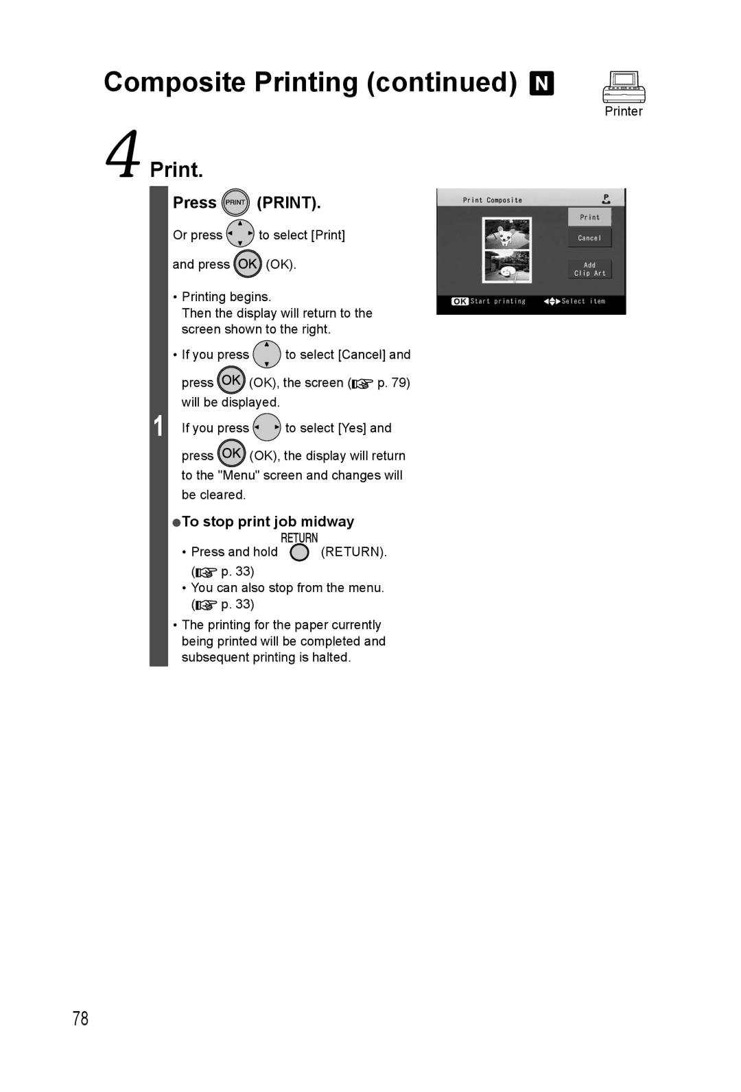 Panasonic KX-PX20M operating instructions To select Cancel 