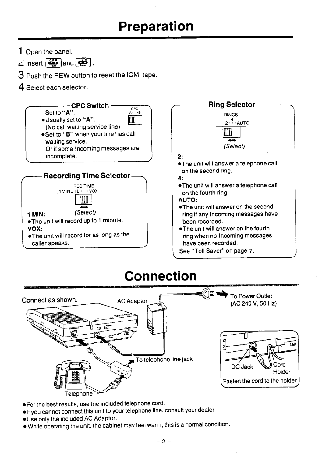 Panasonic KX-T1423BA/KX-T1424BA manual 