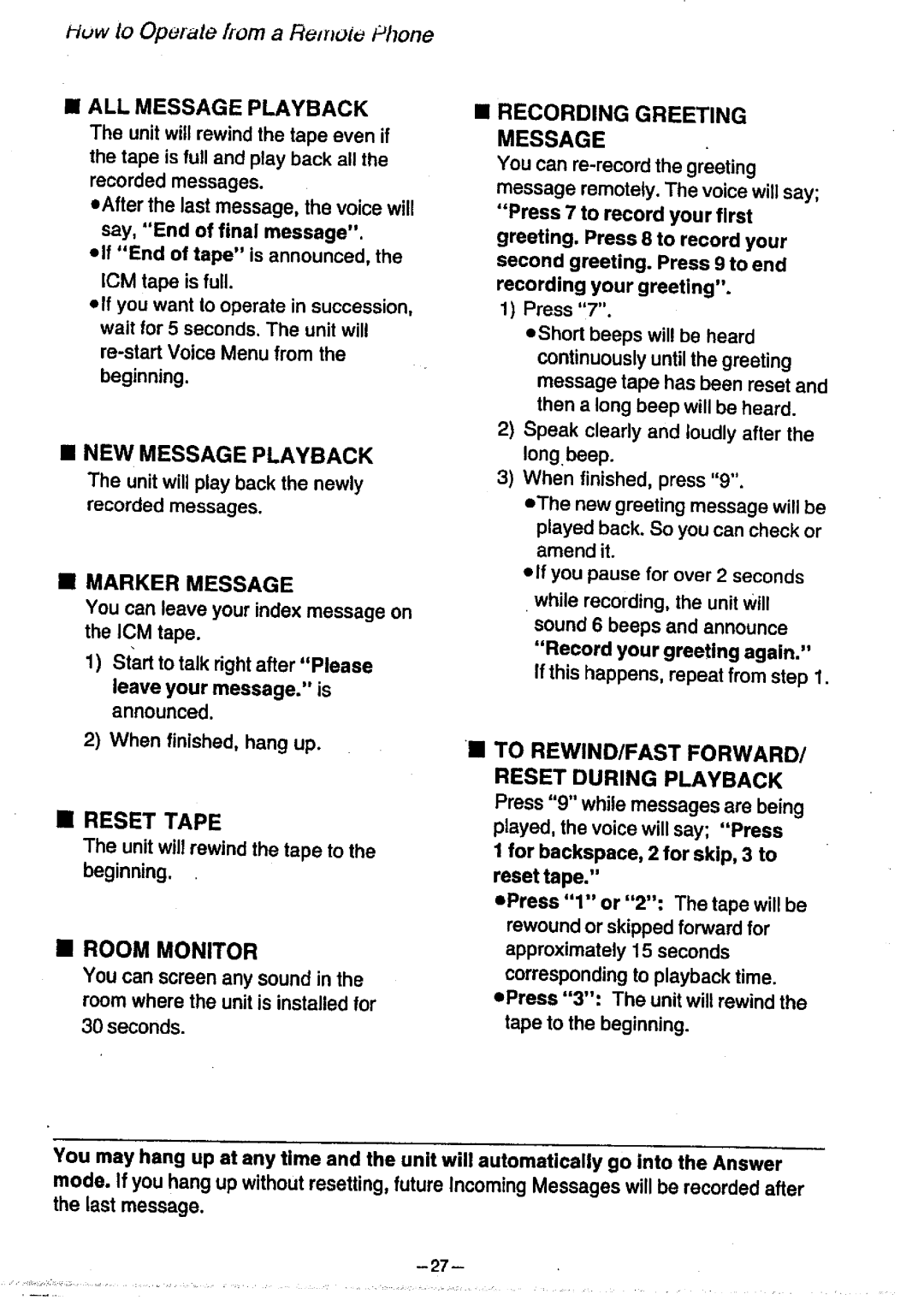 Panasonic KX-T1470BA manual 