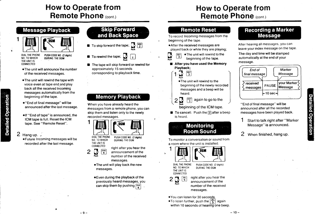 Panasonic KX-T1720 warranty Howto Operatefrom, ELir u asaintogotothe, Toskipforwardthetaoe.l ttj 