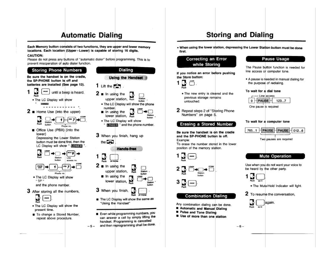 Panasonic KX-T2365 manual 