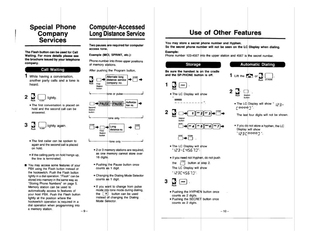 Panasonic KX-T2365 manual 