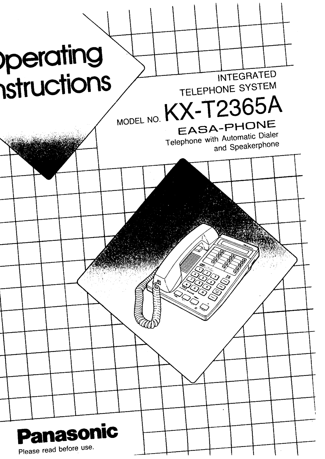 Panasonic KX-T2365A manual 