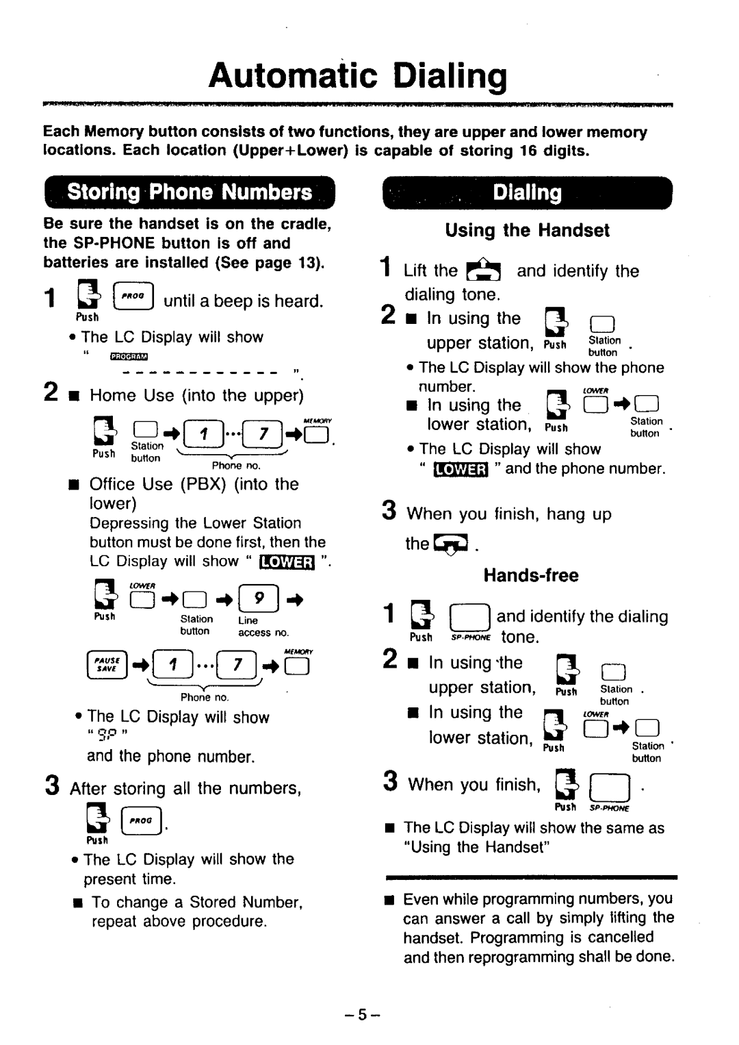 Panasonic KX-T2365A manual 