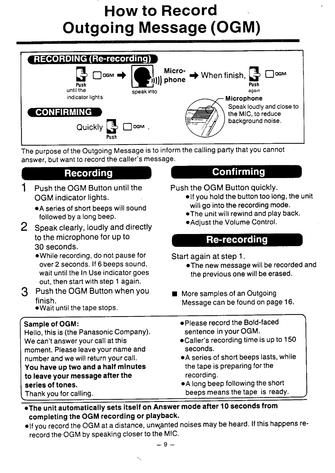 Panasonic KX-T2386BA manual 